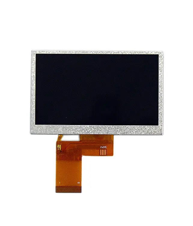 4.3 Inch Transmissive TFT LCD Display for Consumer Electronics, 480x272 Resolution Free Viewing Angle RGB 300 Nits 